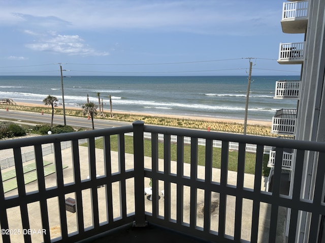 3580 S Ocean Shore Blvd Unit 404, Flagler Beach, FL 32136 - balcony with view of water and beach