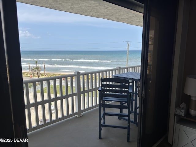 3580 S Ocean Shore Blvd Unit 404, Flagler Beach, FL 32136 - balcony with view of water and beach