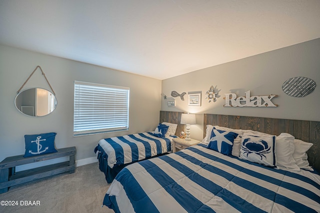 bedroom with carpet floors