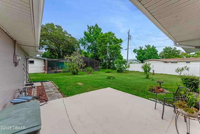 1713 Caldwell Rd, South Daytona, FL 32119 - view of patio / terrace featuring a lanai