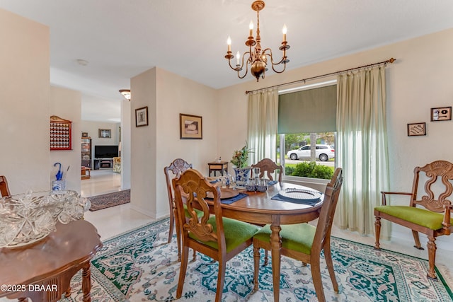 1713 Caldwell Rd, South Daytona, FL 32119 - dining area featuring a chandelier