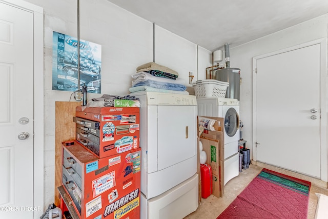 1713 Caldwell Rd, South Daytona, FL 32119 - washroom with washing machine and clothes dryer and water heater