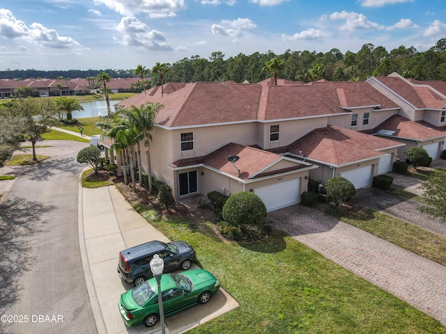 drone / aerial view with a residential view