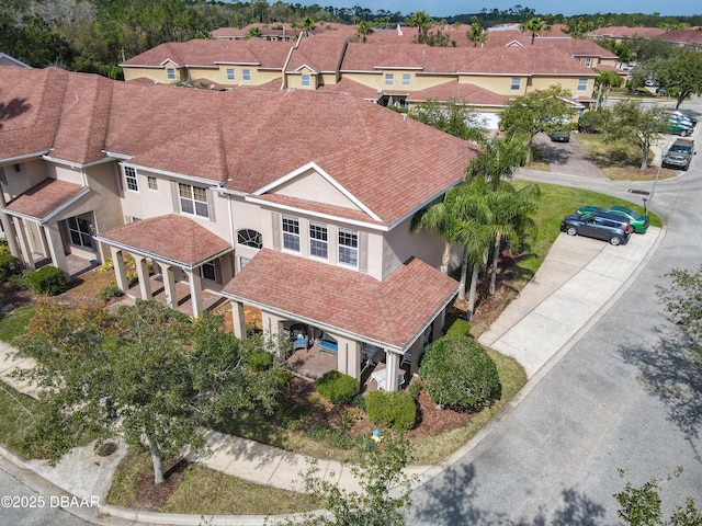 aerial view featuring a residential view