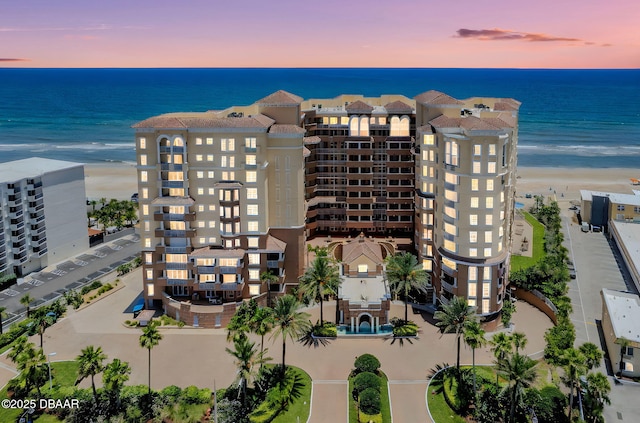 2515 S Atlantic Ave Unit 507, Daytona Beach Shores, FL 32118 - view of apartment building / complex featuring view of water and beach