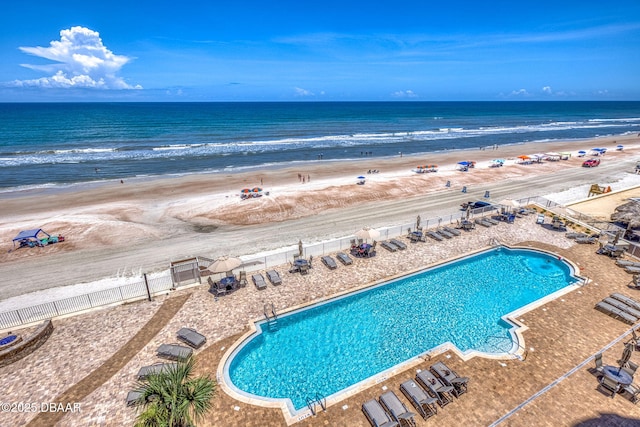 2515 S Atlantic Ave Unit 507, Daytona Beach Shores, FL 32118 - drone / aerial view of a pool area and unending shoreline