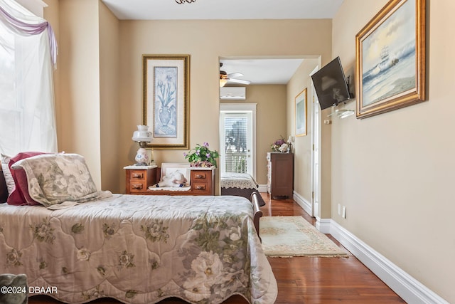 bedroom featuring wood-type flooring