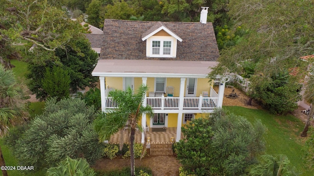 view of front of home with covered porch