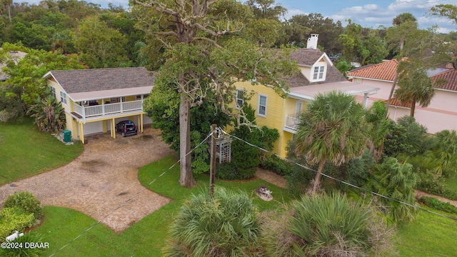 birds eye view of property