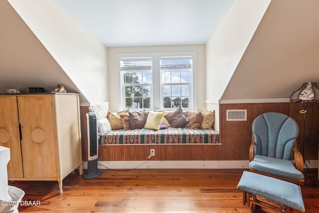 sitting room featuring hardwood / wood-style flooring