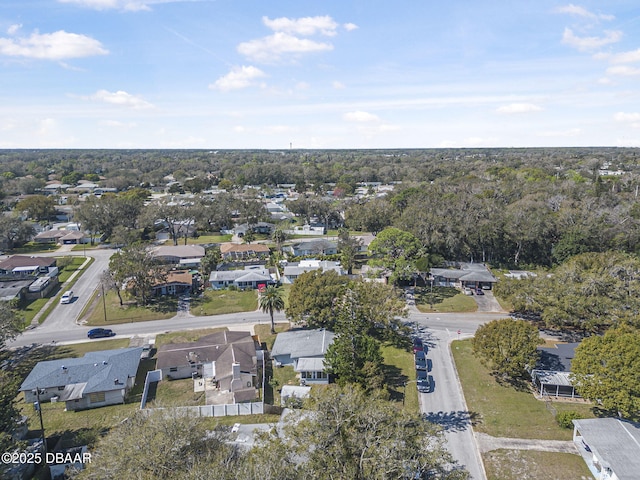 birds eye view of property with a residential view