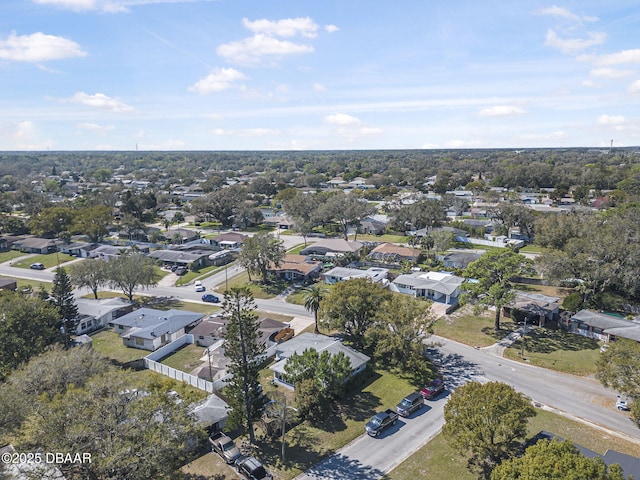 bird's eye view with a residential view