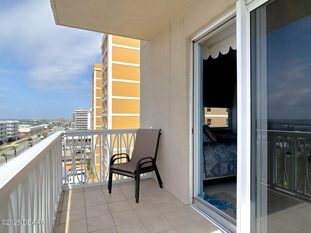 balcony with a city view