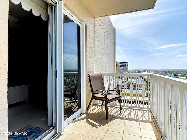 balcony featuring a city view