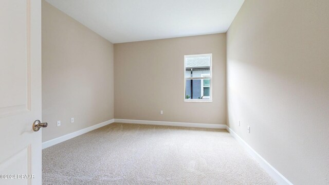 view of carpeted home office