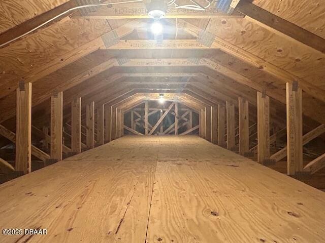 view of attic