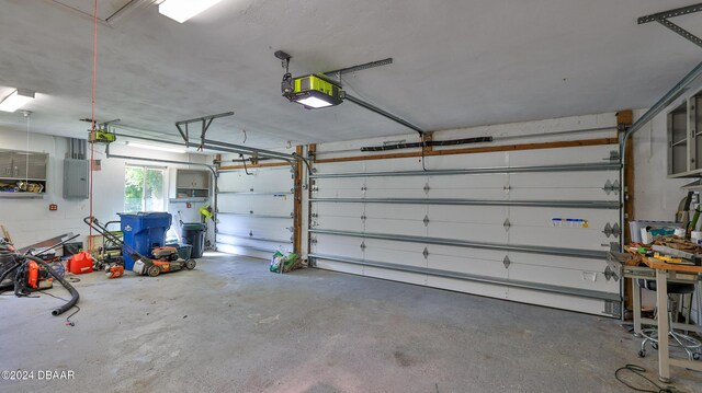 unfurnished dining area with light tile patterned floors and lofted ceiling