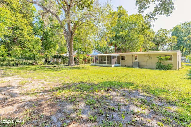 442 Dorothy Ave, Holly Hill, FL 32117 - view of grassy yard with a sunroom