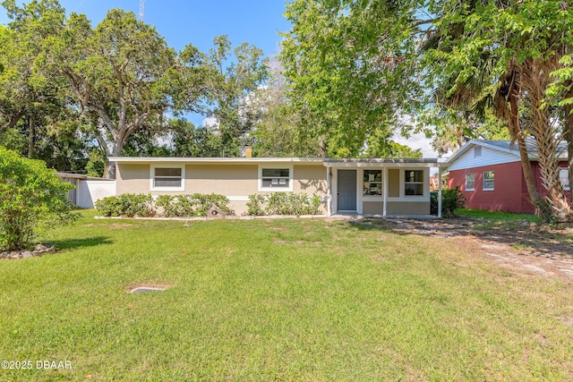 442 Dorothy Ave, Holly Hill, FL 32117 - ranch-style home featuring stucco siding and a front lawn