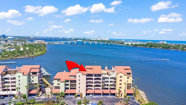 761 Marina Point Dr Unit 7610, Daytona Beach, FL 32114 - bird's eye view featuring a water view