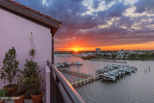 761 Marina Point Dr Unit 7610, Daytona Beach, FL 32114 - view of water feature with a boat dock