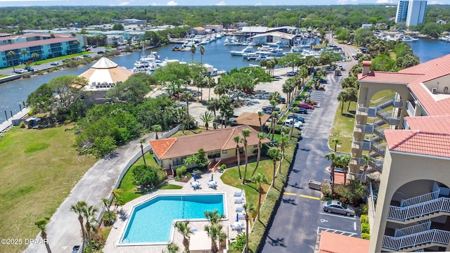 761 Marina Point Dr Unit 7610, Daytona Beach, FL 32114 - bird's eye view featuring a water view