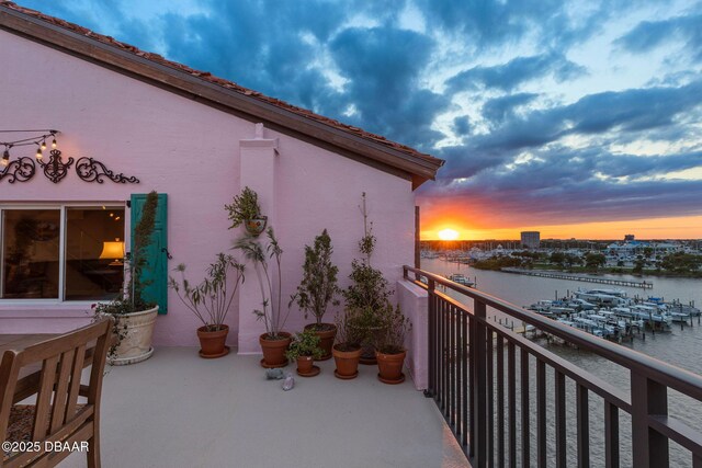 761 Marina Point Dr Unit 7610, Daytona Beach, FL 32114 - balcony featuring a water view