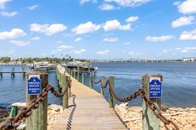 761 Marina Point Dr Unit 7610, Daytona Beach, FL 32114 - dock area featuring a water view