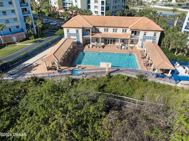 5300 S Atlantic Ave Unit 16-505, New Smyrna Beach, FL 32169 - community pool with fence and a patio area