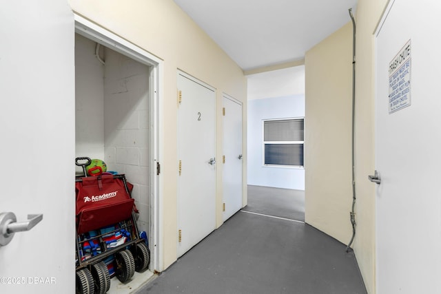 5300 S Atlantic Ave Unit 16-505, New Smyrna Beach, FL 32169 - hall with concrete floors
