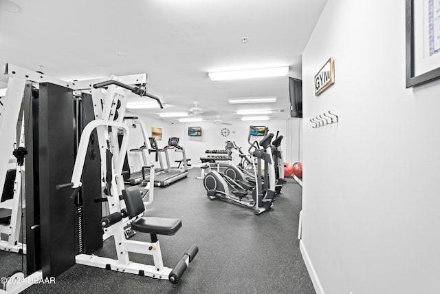 view of workout area