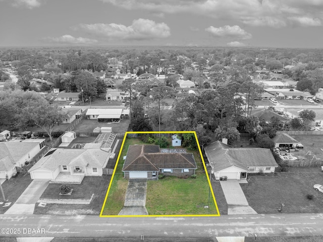 birds eye view of property featuring a residential view