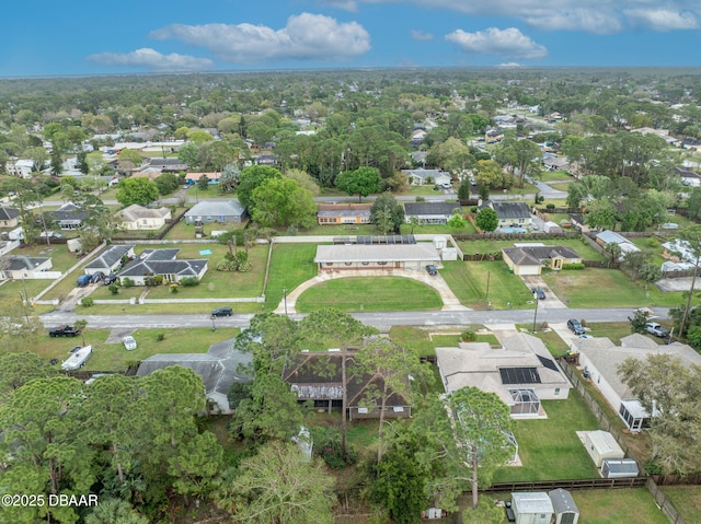 aerial view featuring a residential view