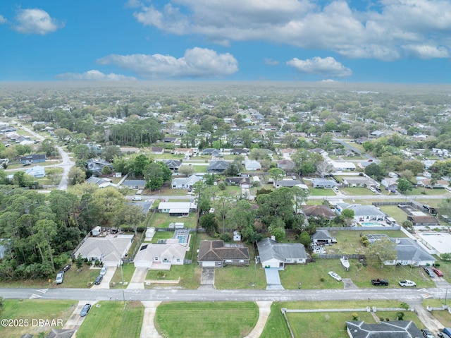 bird's eye view with a residential view