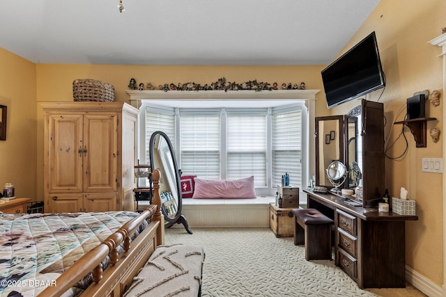 view of carpeted bedroom