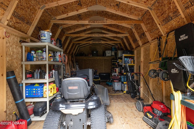 view of storage area