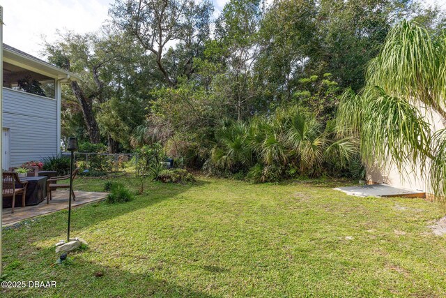 view of yard featuring a patio