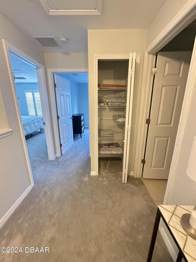 1021 Alabama Ave, Holly Hill, FL 32117 - hall featuring carpet floors and baseboards