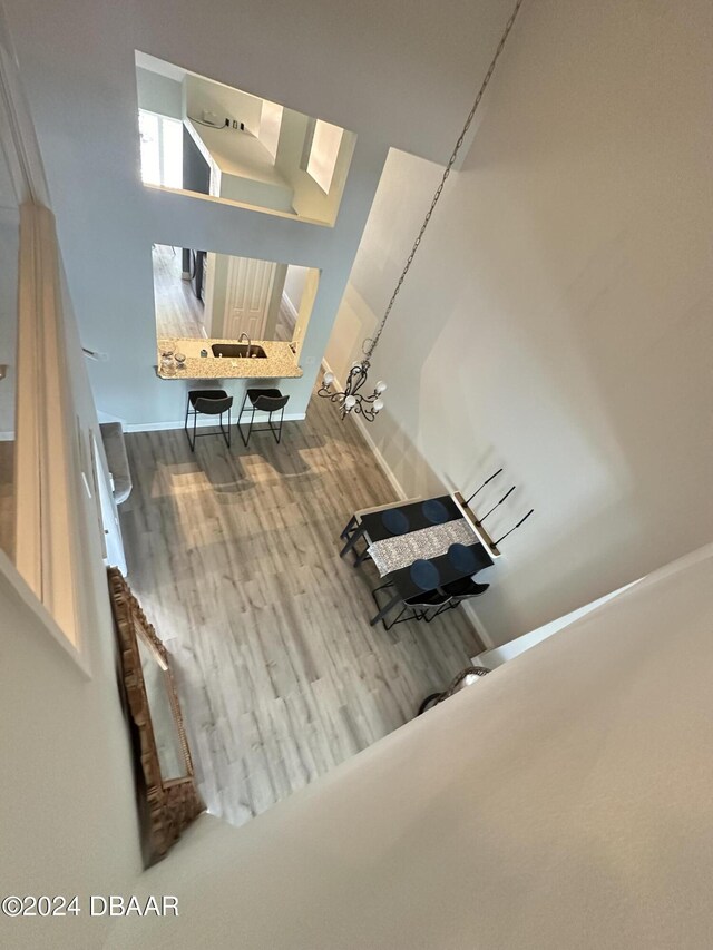 1021 Alabama Ave, Holly Hill, FL 32117 - stairway featuring wood finished floors