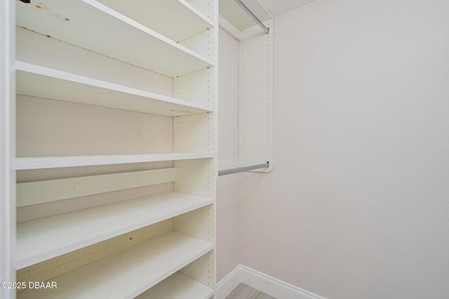 view of walk in closet