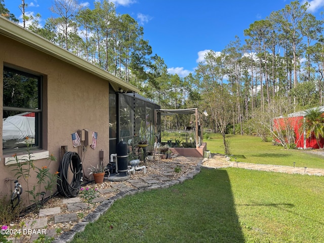 view of yard with a patio area