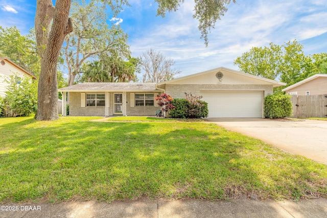 3643 Scott St, Port Orange, FL 32129 - single story home featuring an attached garage, concrete driveway, and brick siding