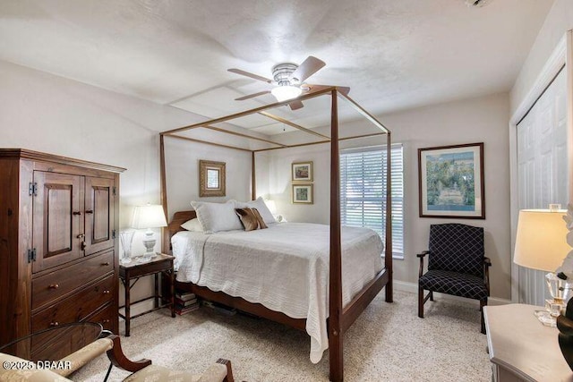 1465 Admiral Nimitz Ave, Daytona Beach, FL 32124 - bedroom featuring light colored carpet and a ceiling fan