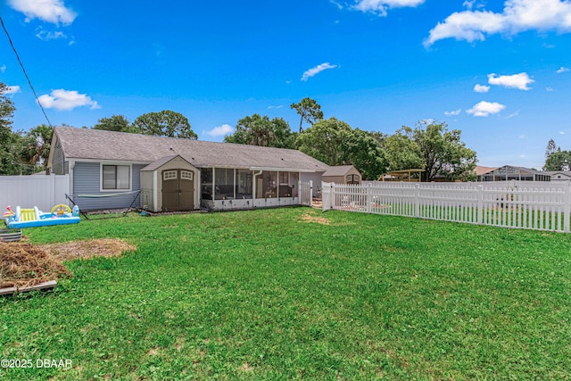 1724 Umbrella Tree Dr, Edgewater, FL 32132 - rear view of property with a sunroom