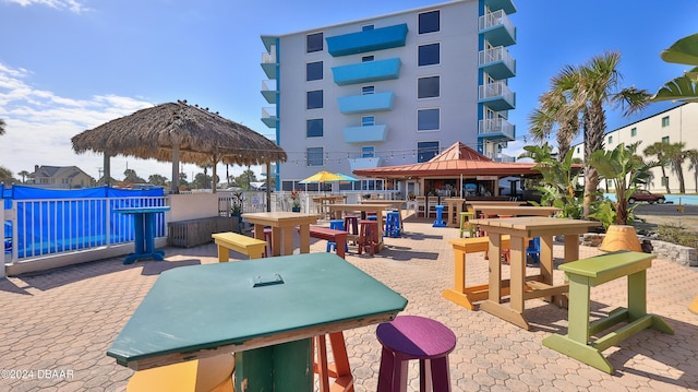 view of community with a gazebo and a pool