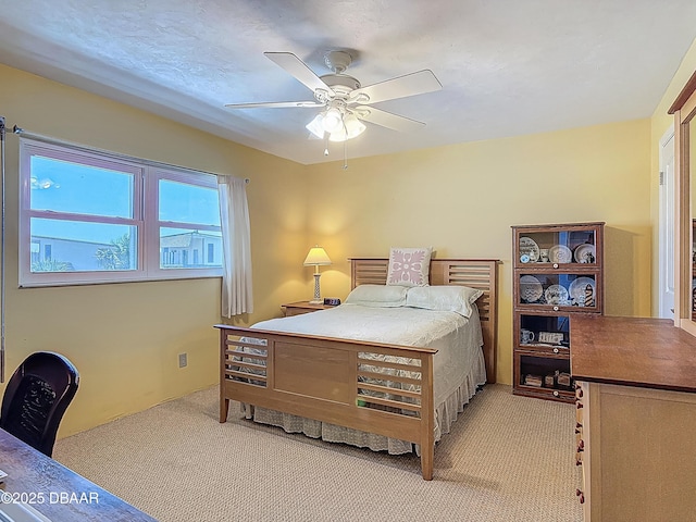 1926 Ocean Shore Blvd Unit 3120, Ormond Beach, FL 32176 - bedroom with light colored carpet and a ceiling fan