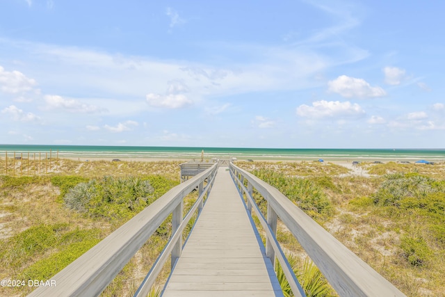 water view featuring a beach view