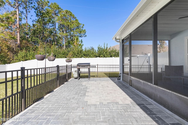 view of patio / terrace featuring a fenced backyard