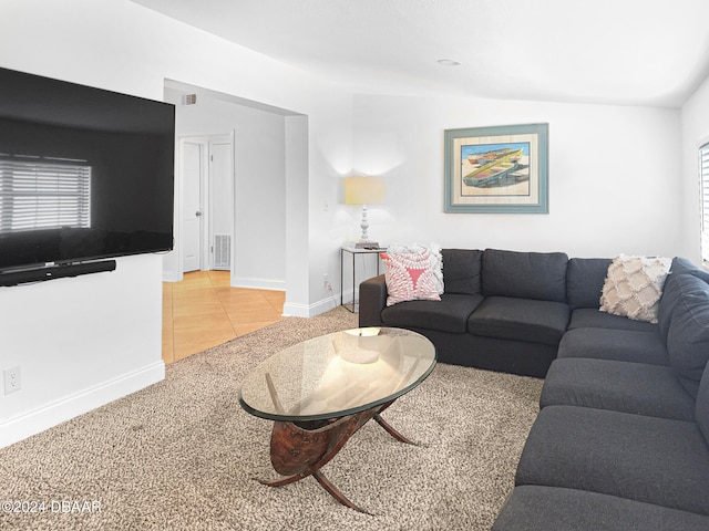 carpeted living room featuring a healthy amount of sunlight