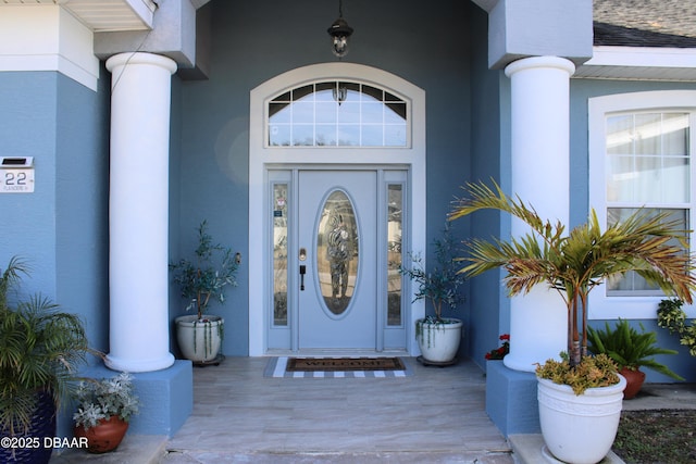 view of doorway to property